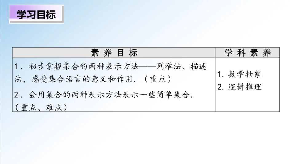 1.1 第2课时 集合的表示（课件）-2021-2022学年高一数学教材配套学案+课件+练习（人教A版2019必修第一册）.pptx_第2页