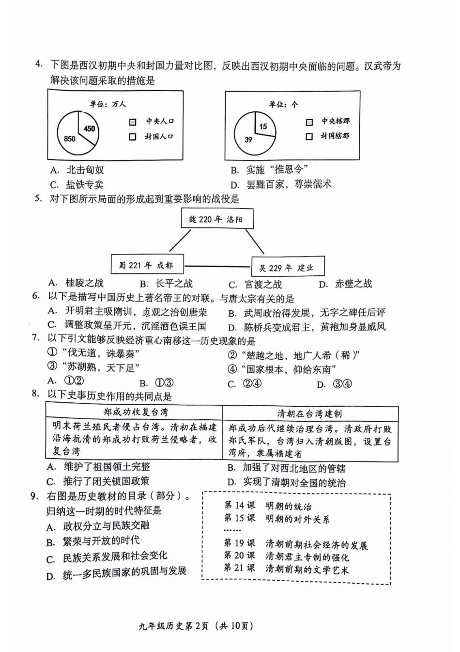 2024北京房山初三二模历史.pdf_第2页