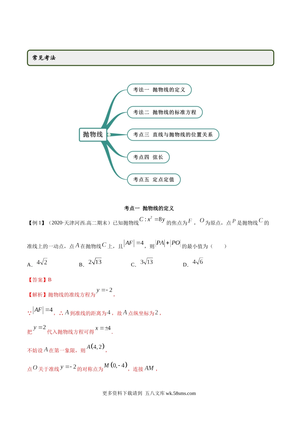 高二数学新教材选择性必修第一册人教A版_3.3 抛物线精讲解析版.docx_第2页