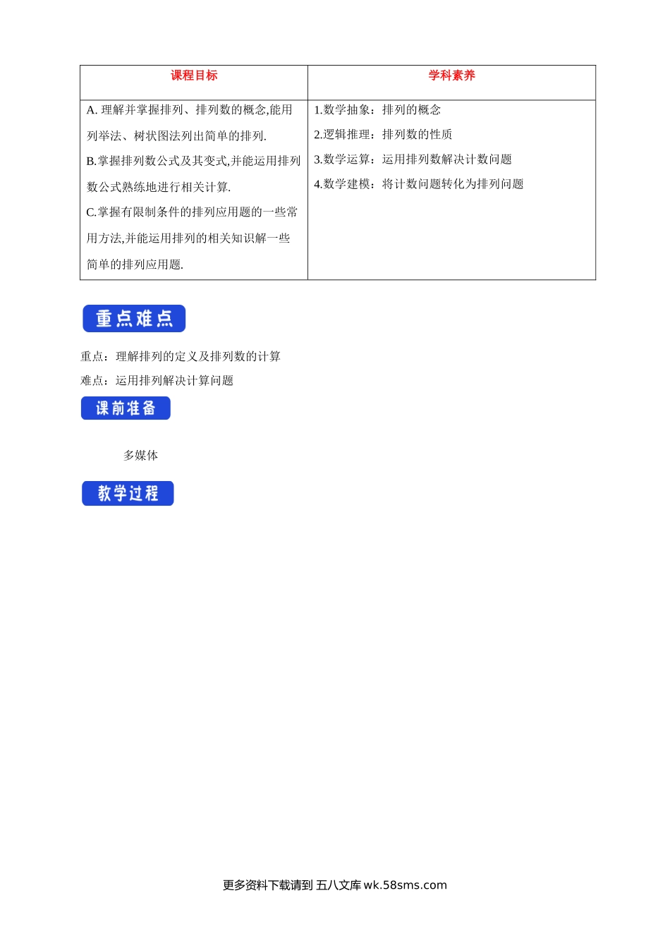 6.2.1- 6.2.2   排列与排列数教学设计新人教版高中数学选择性必修第三册教案.docx_第2页