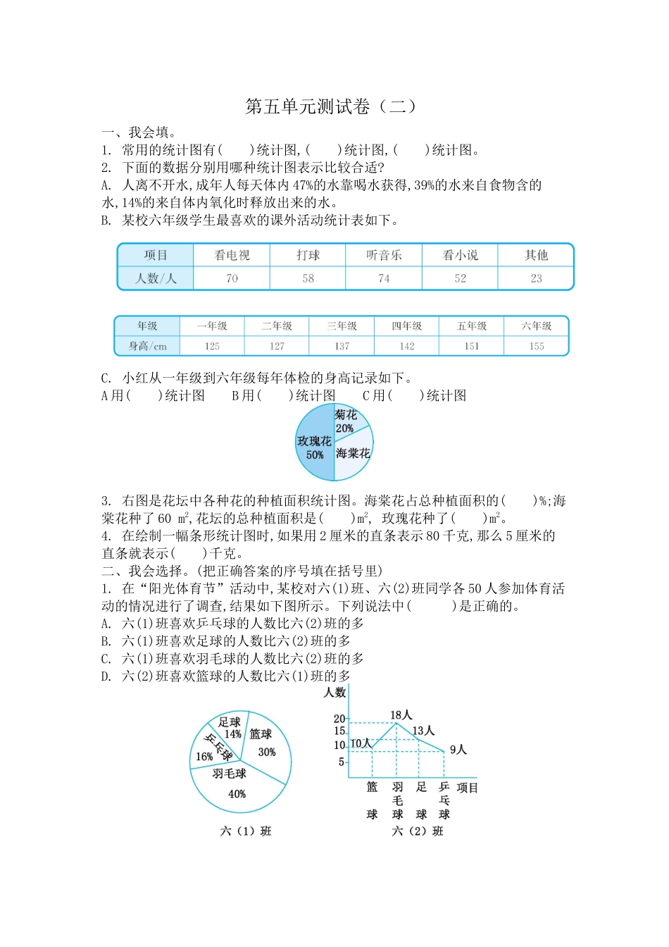 【北师大版数学小学六年级上册】第五单元测试卷4（含答案）.docx_第1页