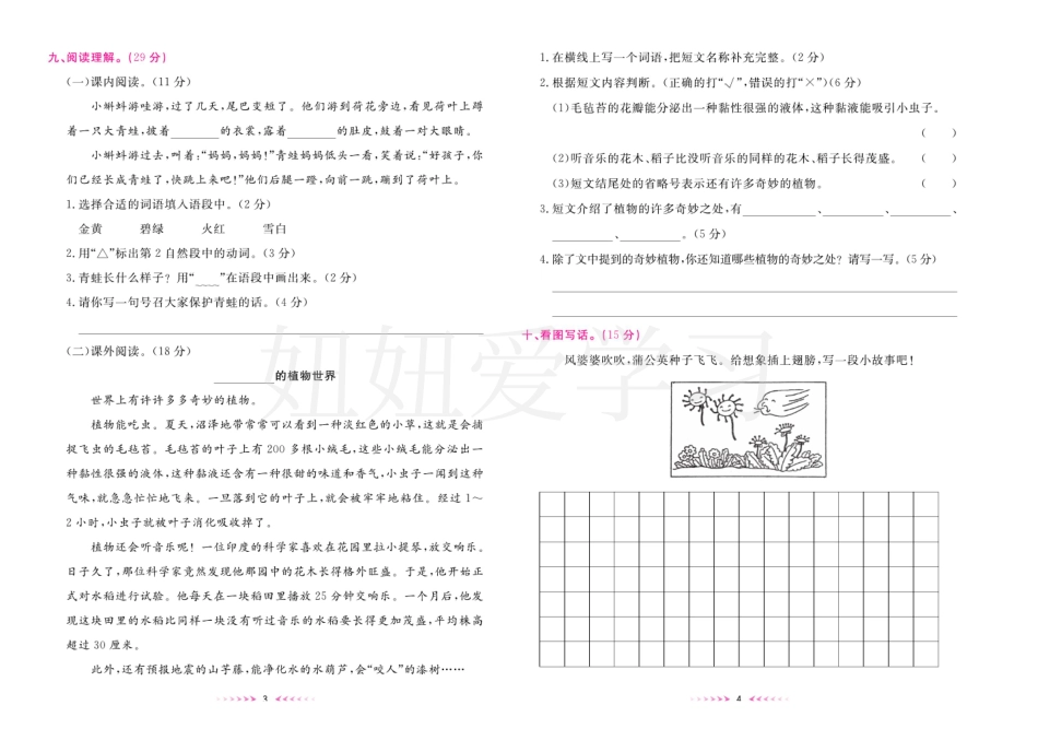 卷语文部编版二年级上册.pdf_第3页