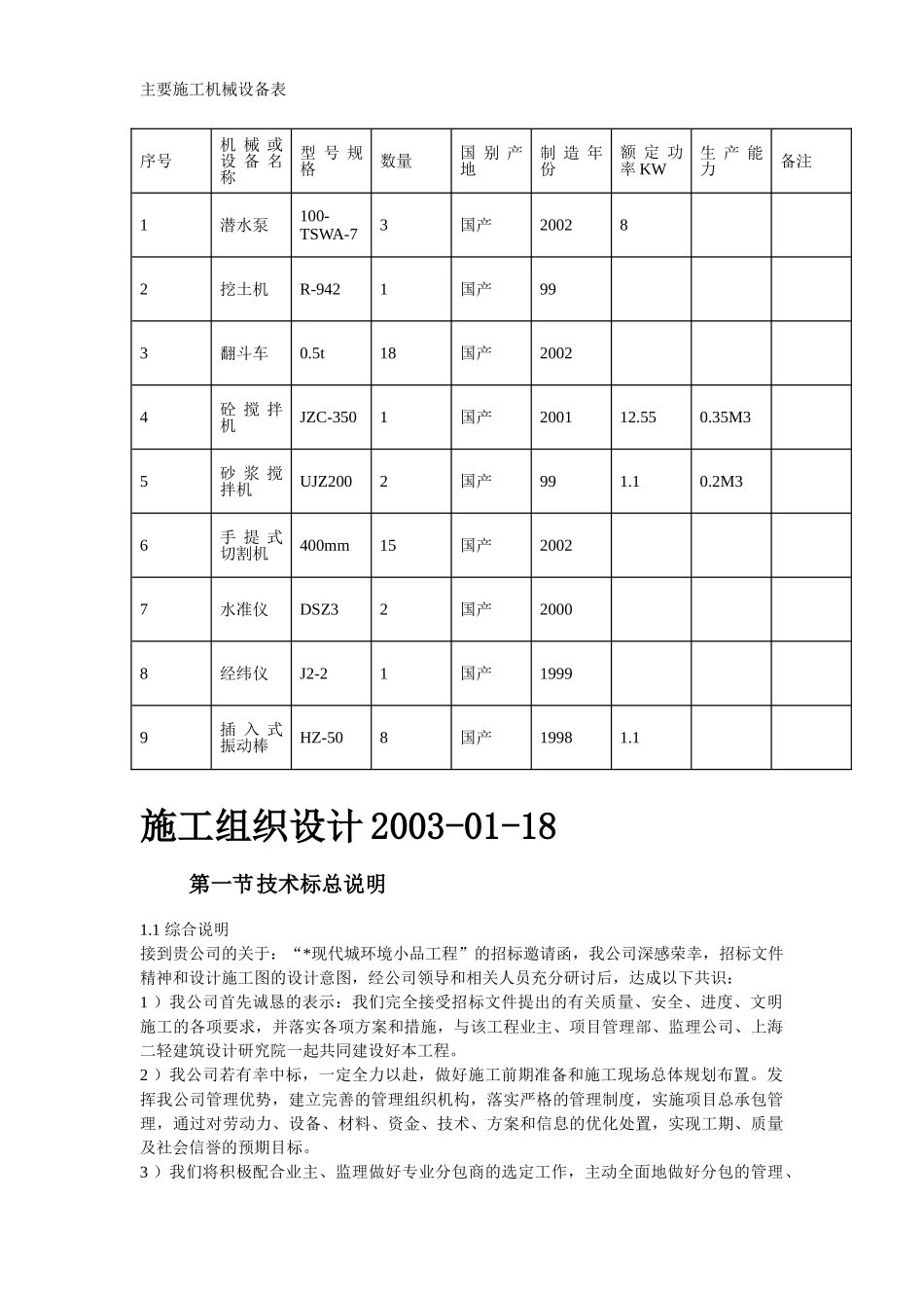 某现代城园林景观标书全套.doc_第3页