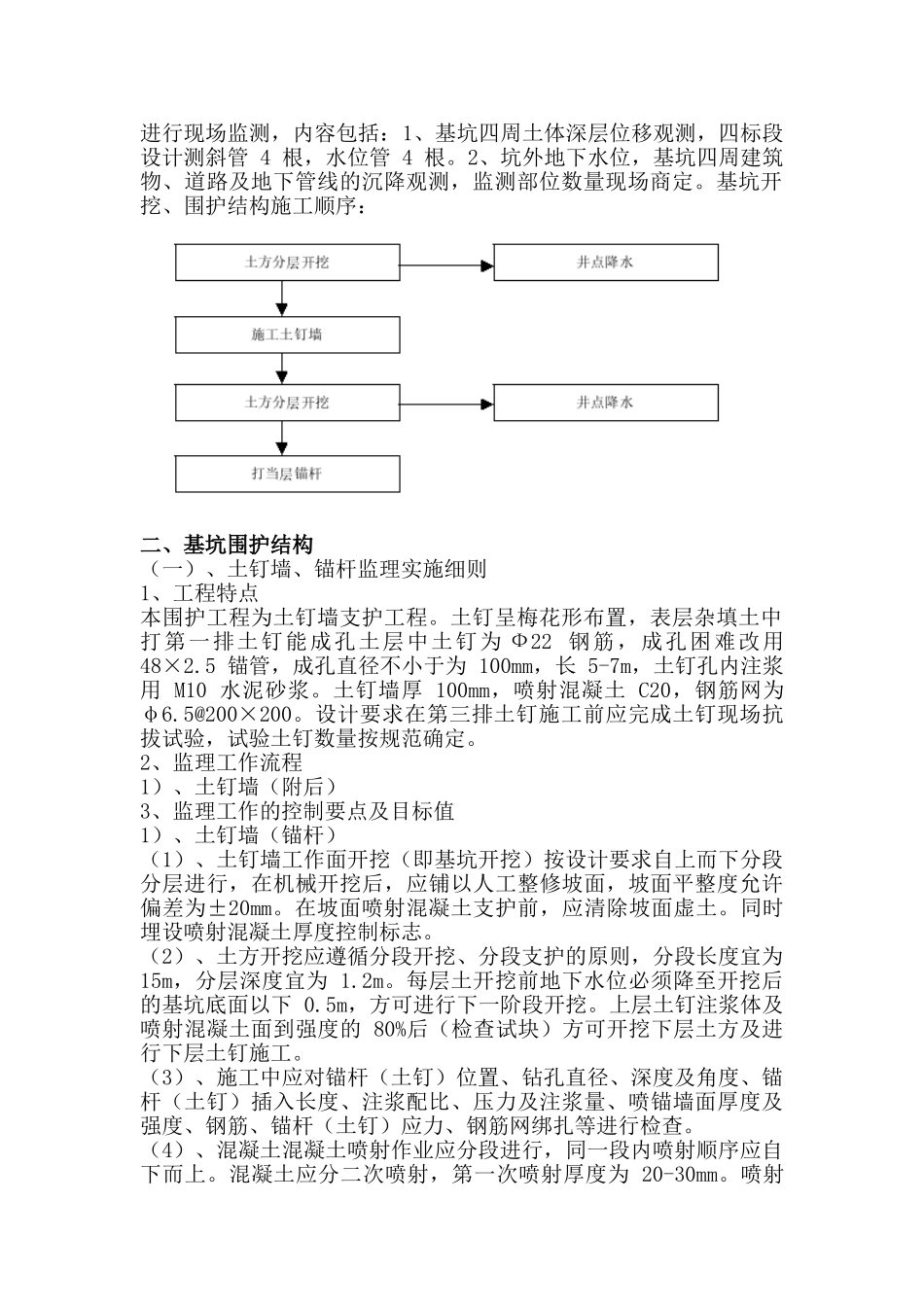 基坑开挖基坑围护监理实施细则.doc_第2页