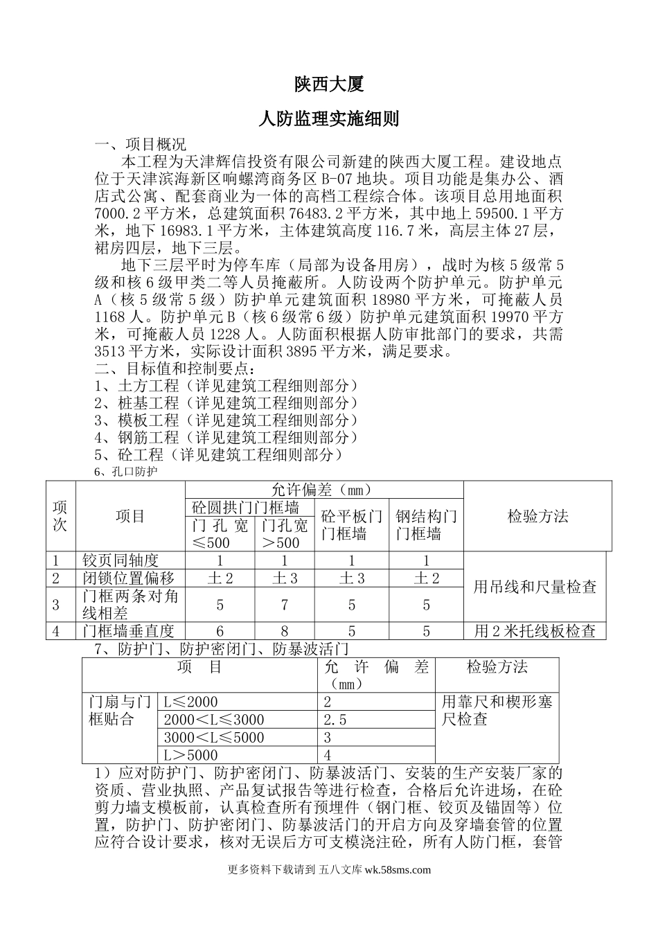 陕西大厦人防监理实施细则.doc_第1页