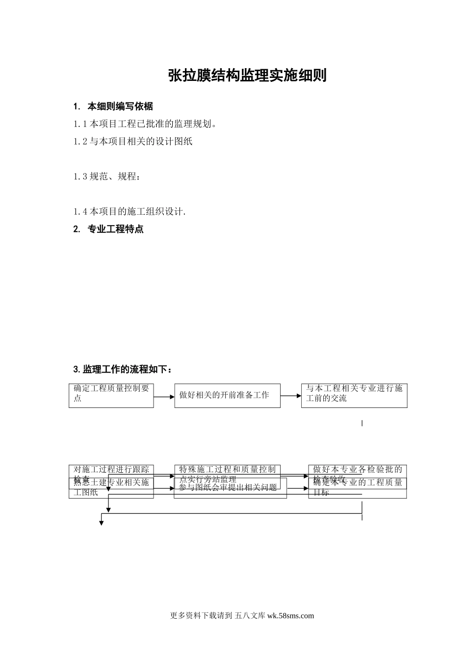张拉膜结构工程监理细则.doc_第1页