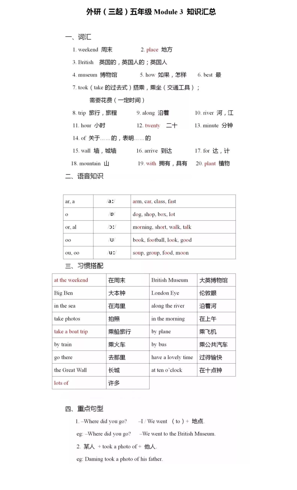 外研版(三年级起点)英语五年级上册重点知识汇总.pdf_第3页
