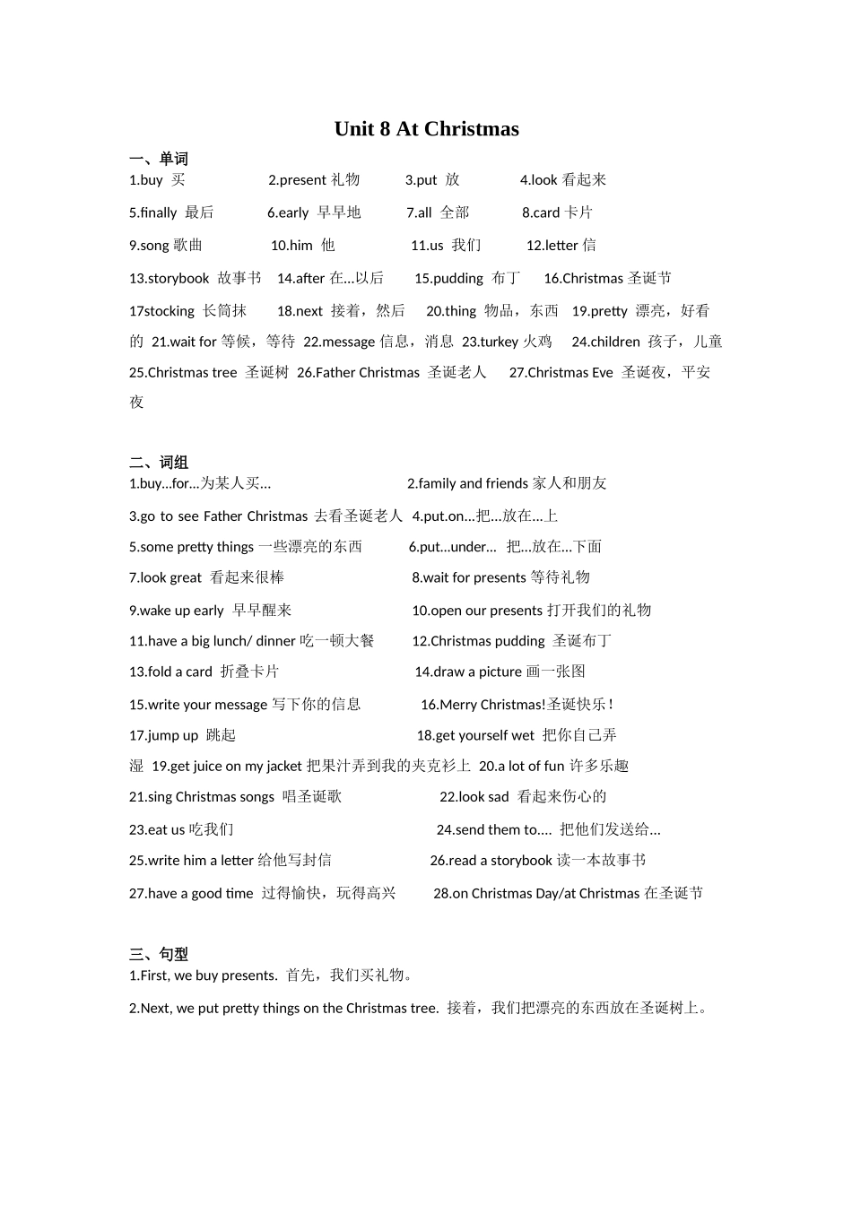 译林版五年级上 Unit8 知识点梳理.docx_第1页