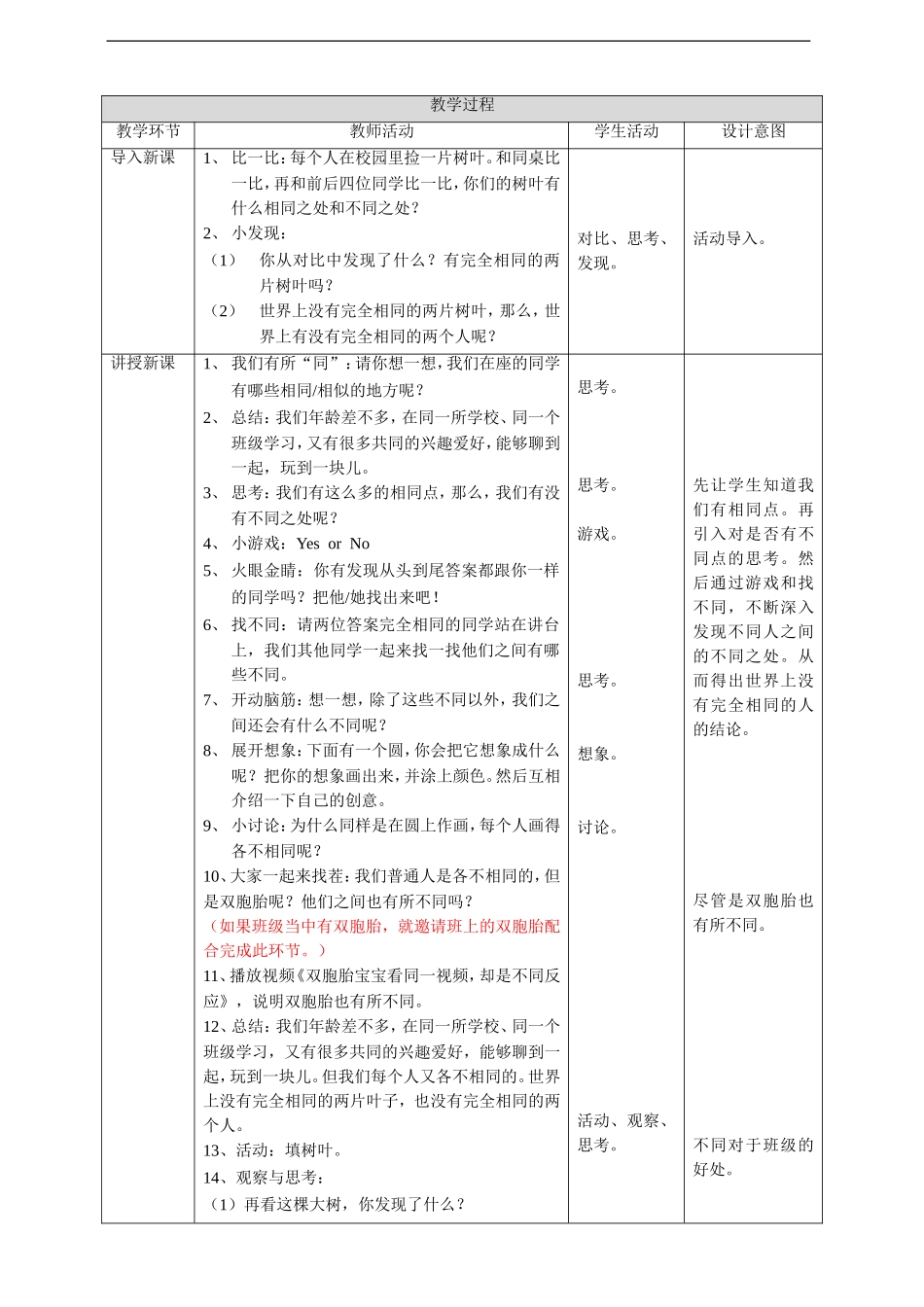 不一样的你我他 第一课时 教案.doc_第2页