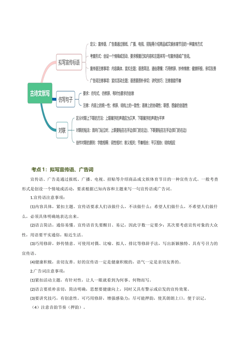 第07讲 拟写、仿写与对联（讲义）-2024年中考语文一轮复习讲练测（全国通用）（原卷版）.docx_第3页