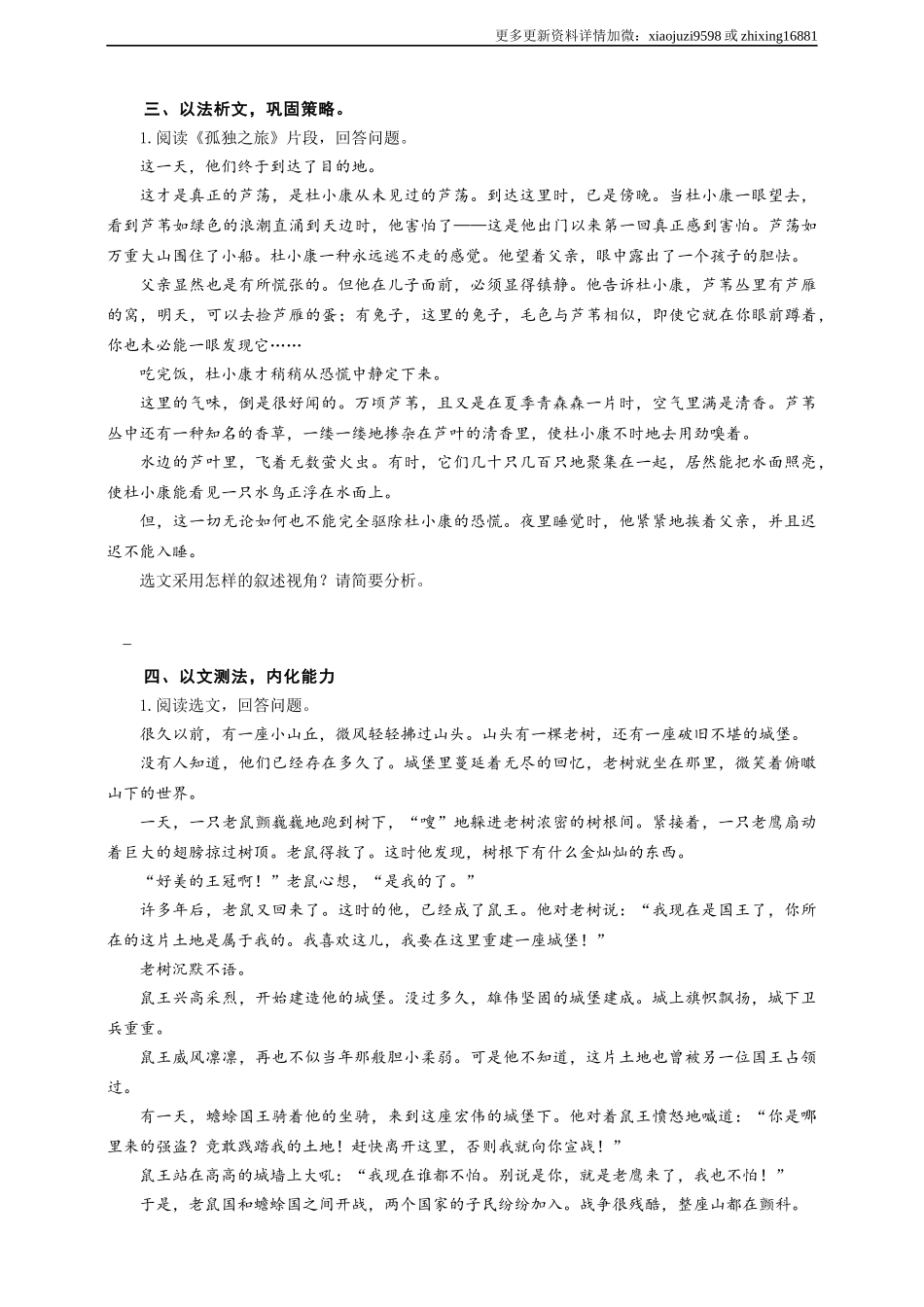 语文中考小说叙述视角专题复习导学案.docx_第3页