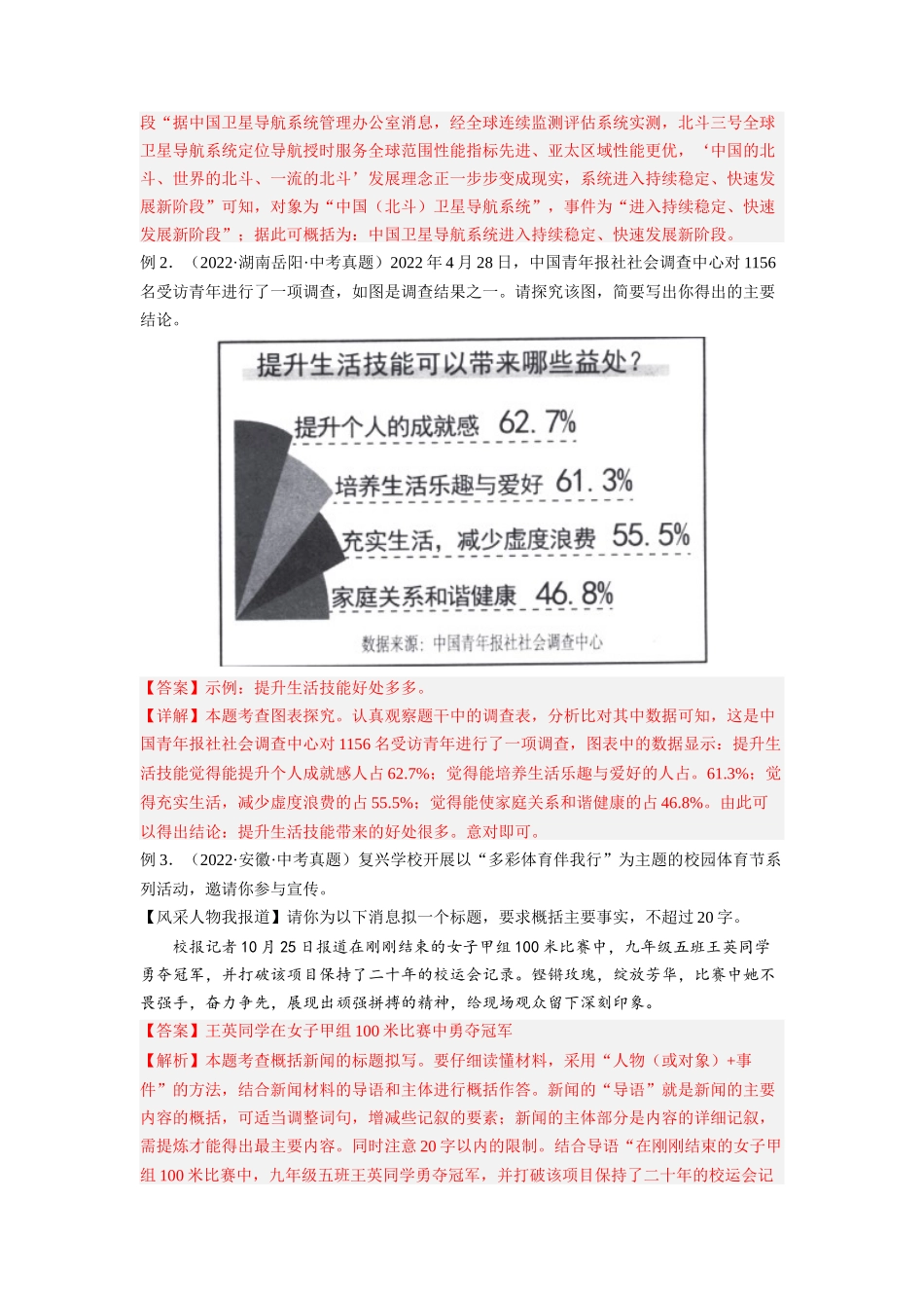 专题13口语交际与综合实践（解析版）-2023年中考语文专项复习讲练测（部编版）.docx_第2页