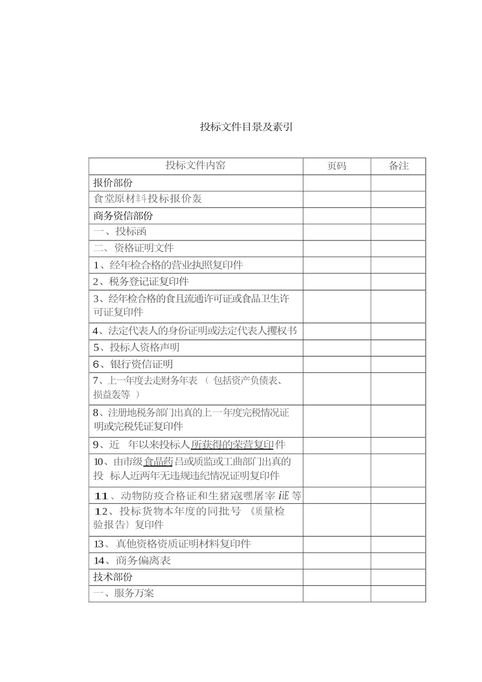 食堂食品原材料投标书(肉类).docx_第2页