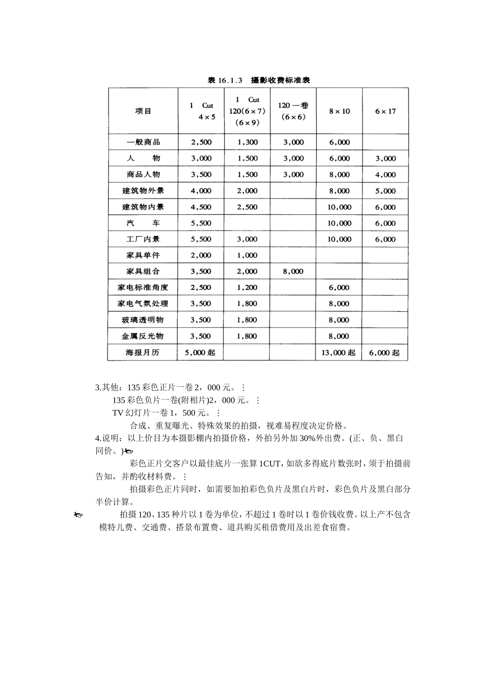 广告公司一般作业收费标准.doc_第3页