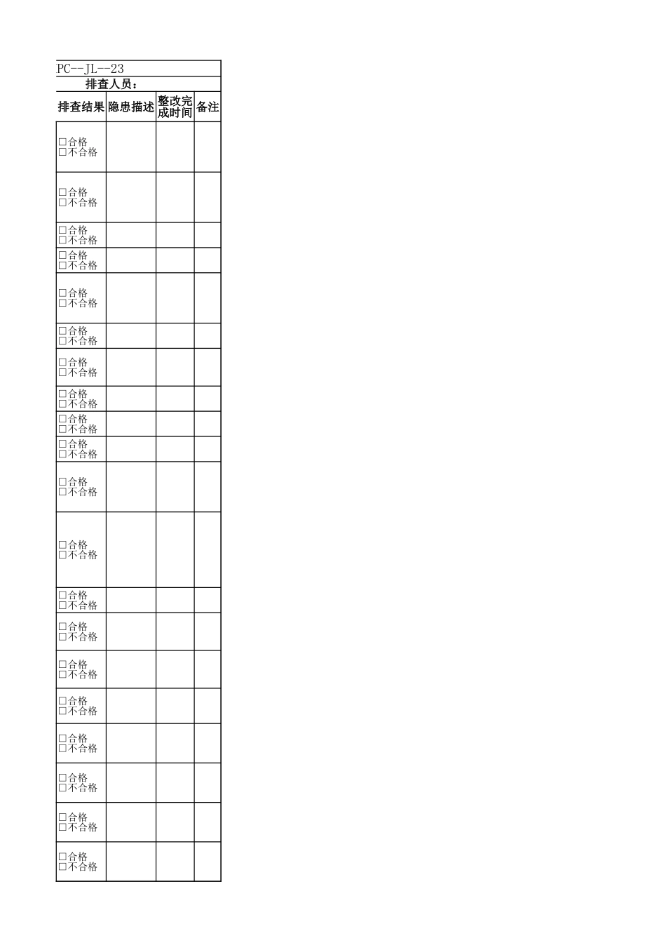 铣工岗位隐患排查清单.xlsx_第3页