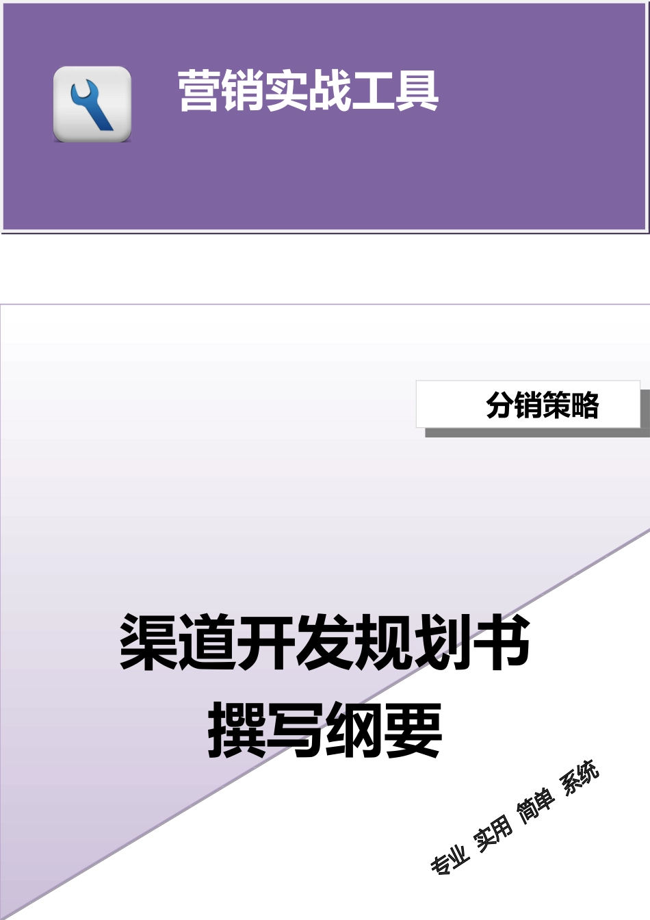 渠道开发规划书撰写纲要.doc_第1页