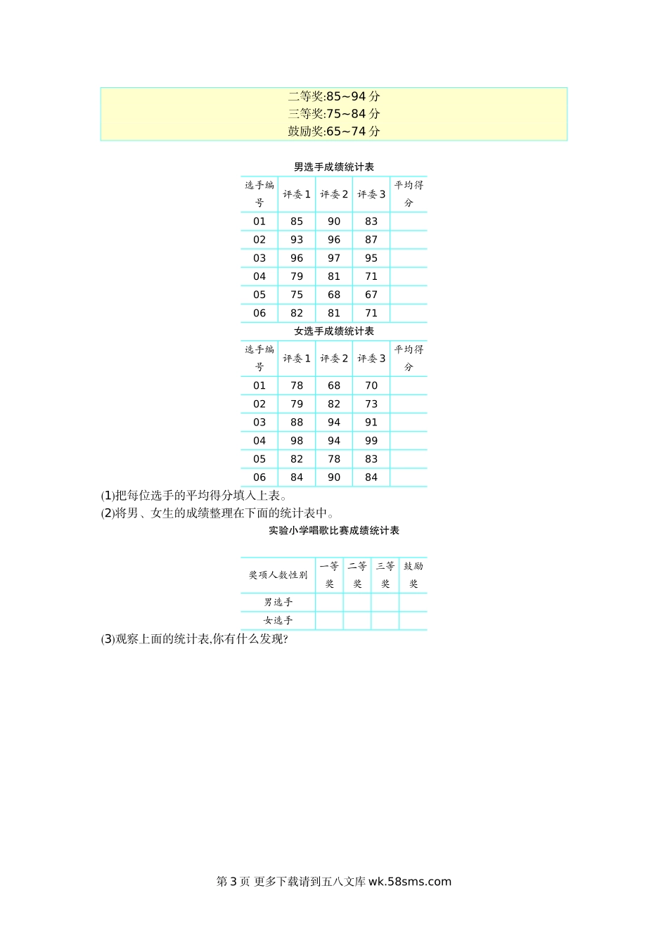 2021年青岛版五四制四年级数学上册第九单元测试题及答案一.doc_第3页