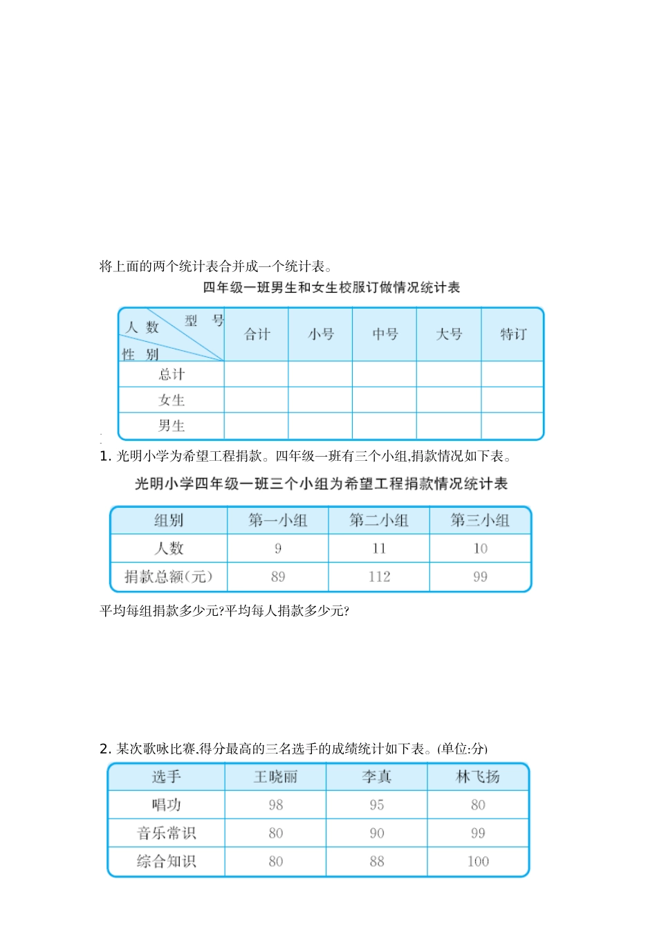 2021年青岛版五四制四年级数学上册第九单元测试题及答案二.doc_第2页