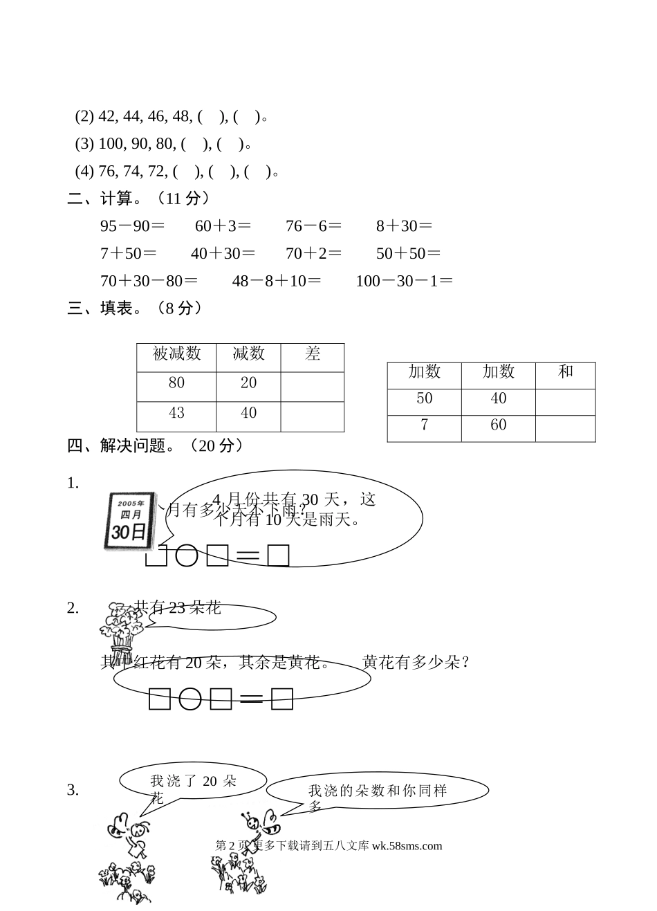 小学数学下册第三单元测试卷.doc_第2页