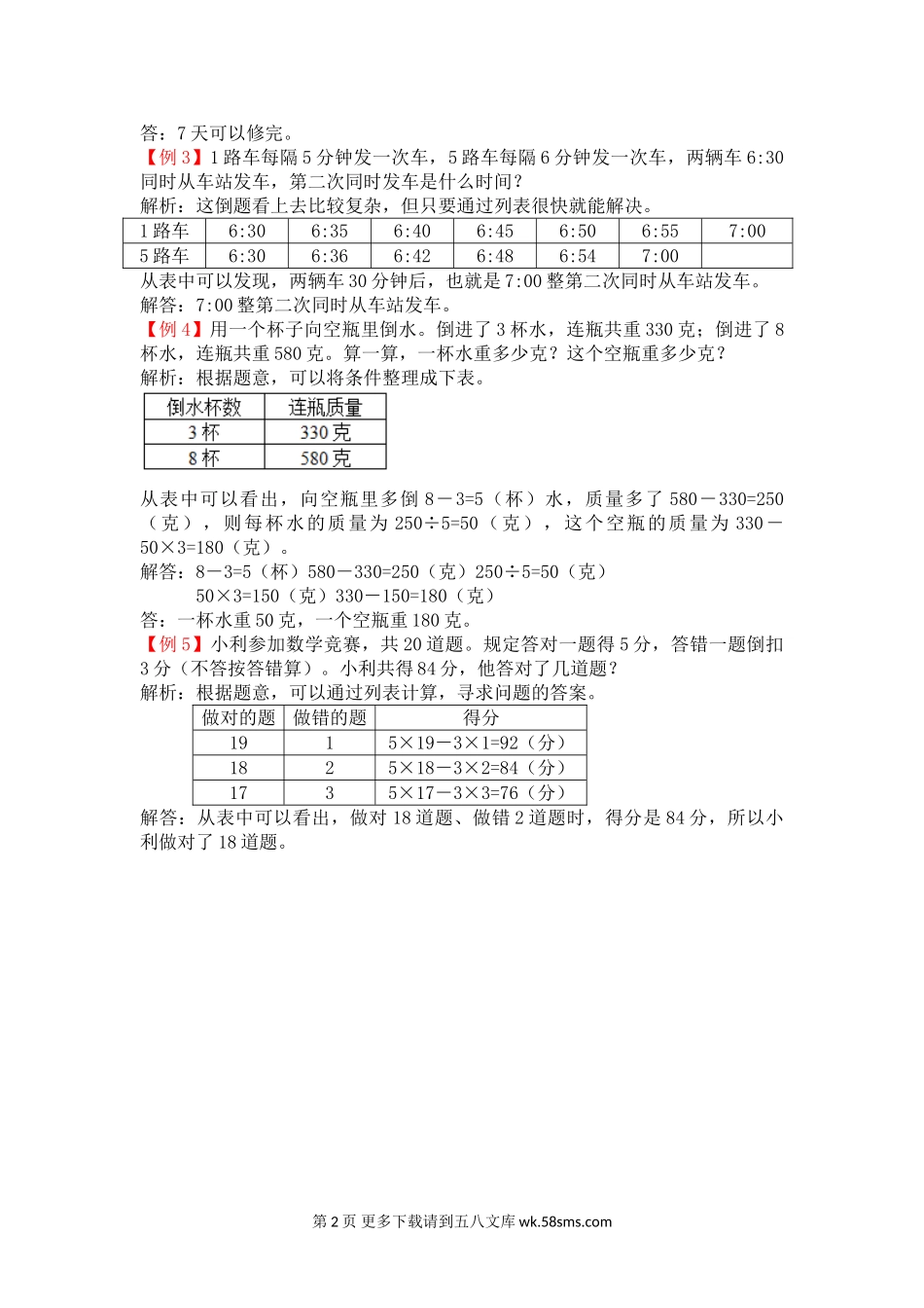 2021年苏教版四年级上册第五单元解决问题的策略试题解析.doc_第2页