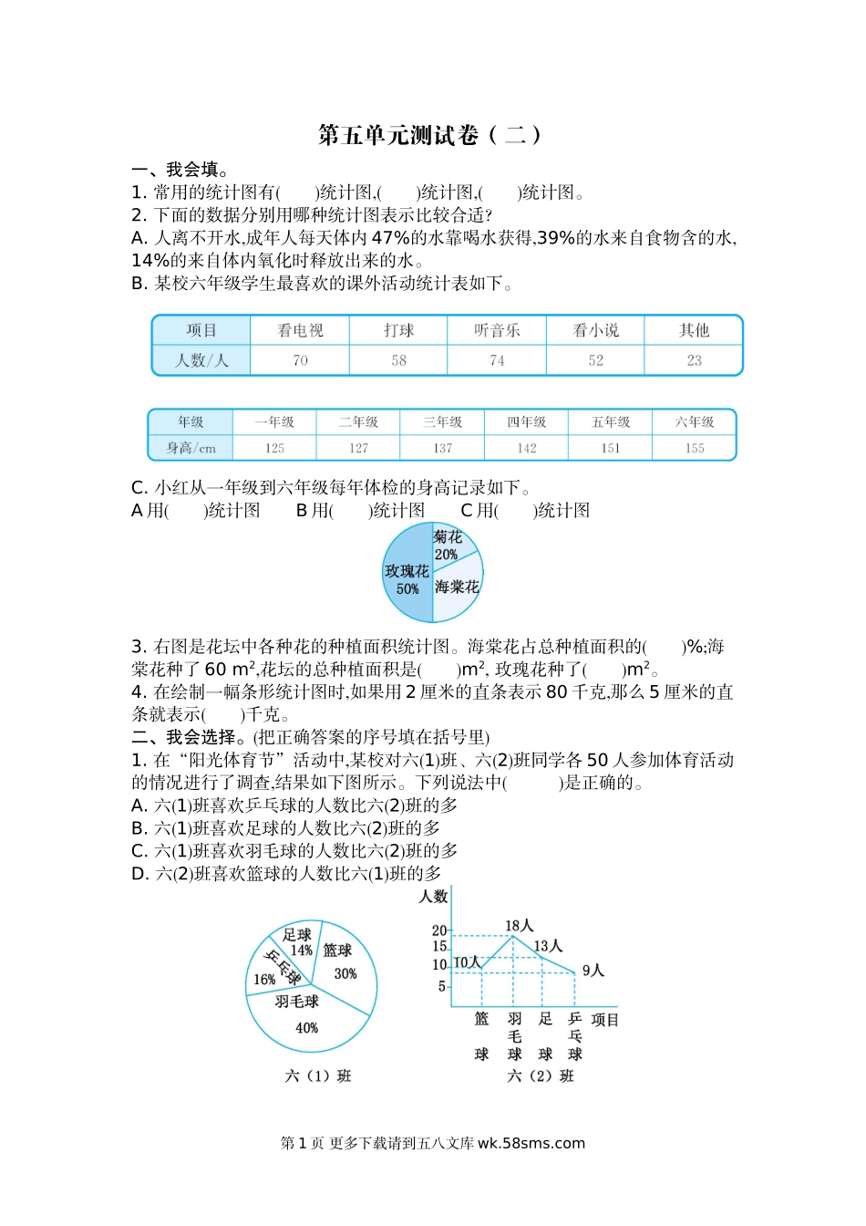 2021年北师大版六年级数学上册第五单元测试题及答案二.doc_第1页