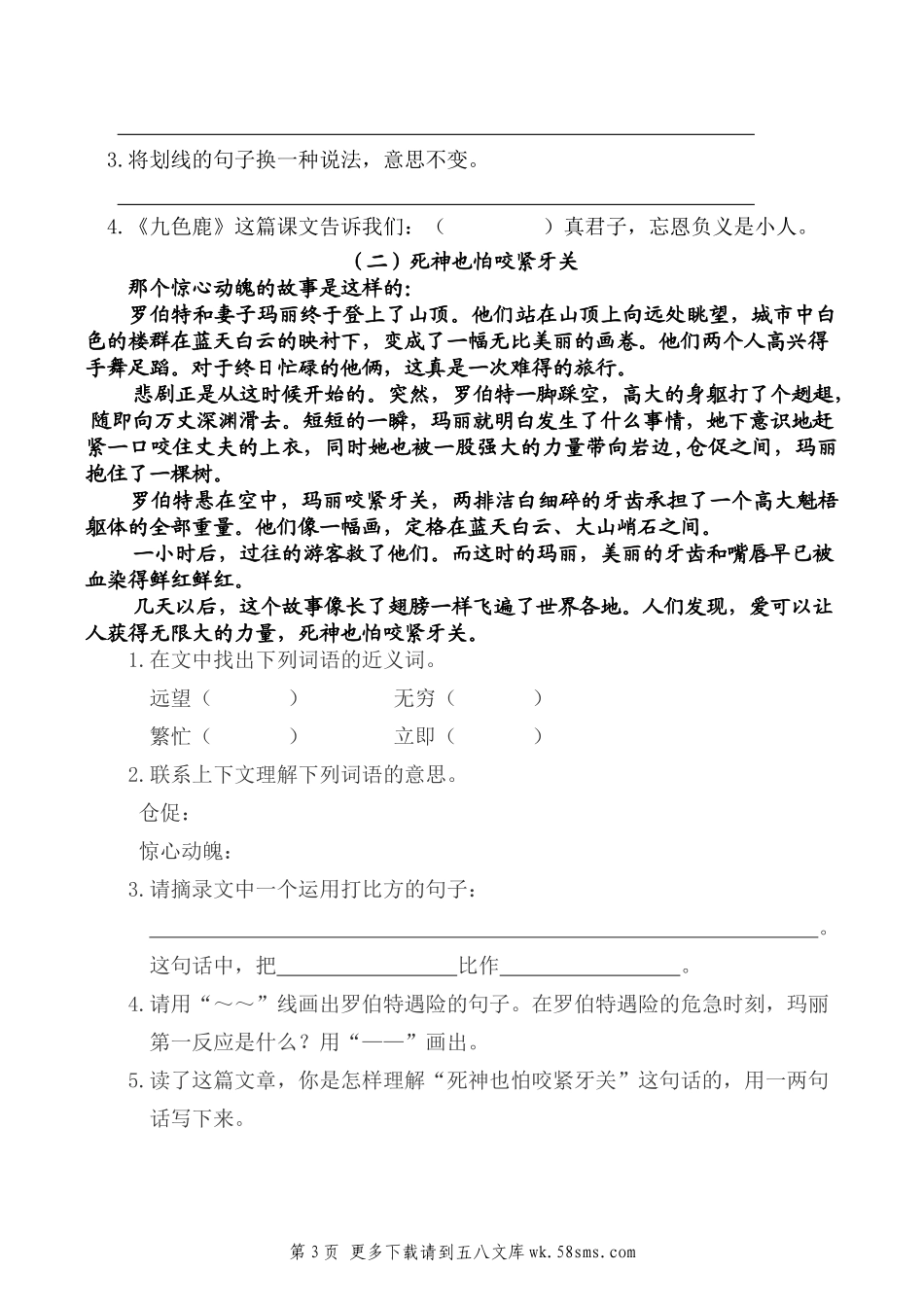 2012--2013苏教版小学四年级语文期末试卷.doc_第3页