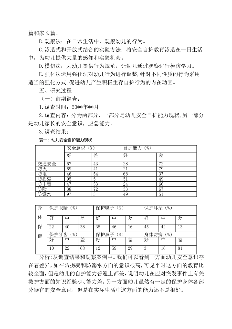 《农村幼儿园大班幼儿安全自护教育的研究》结题报告.doc_第3页