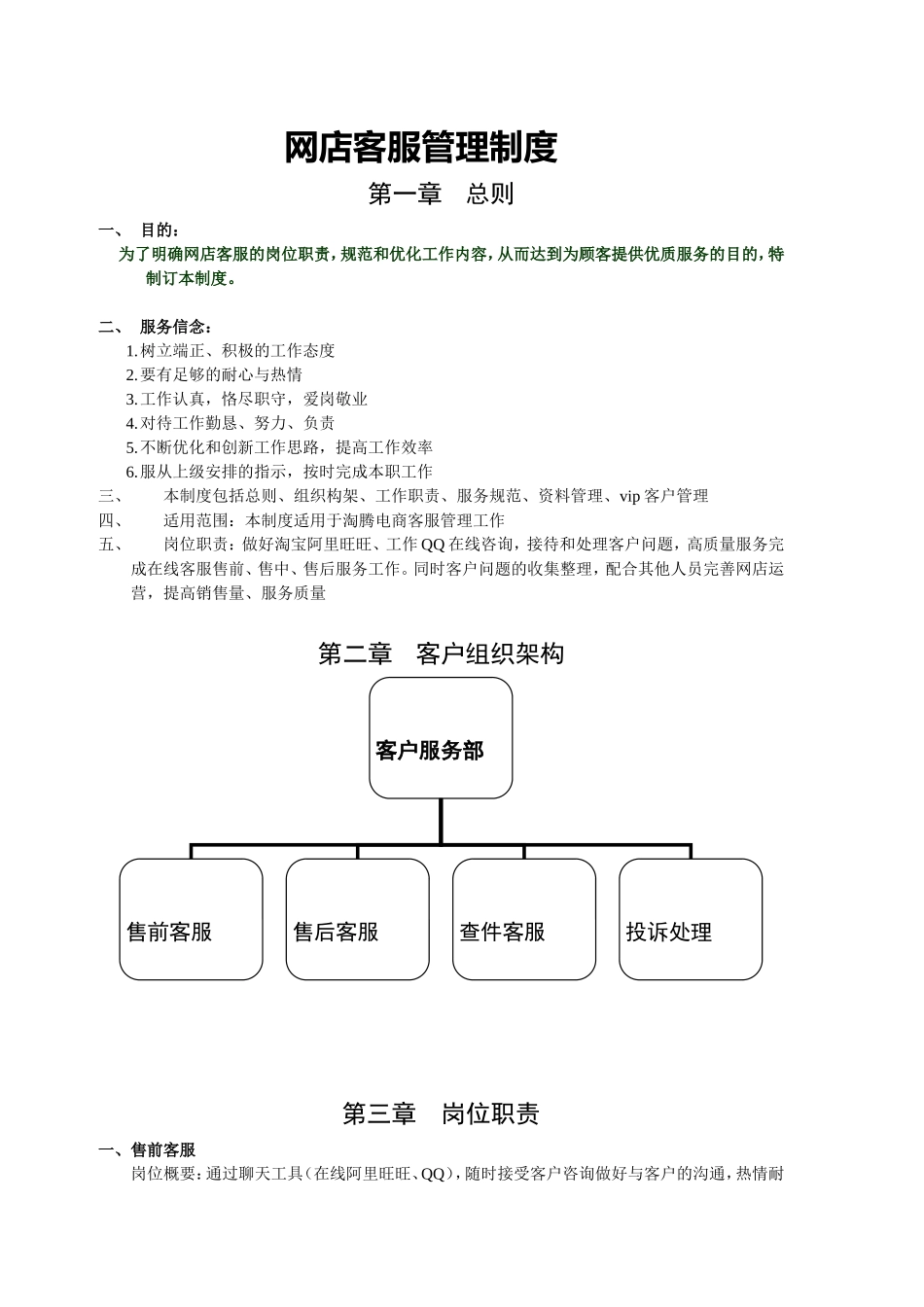 淘宝客服管理制度2-5页.doc_第1页