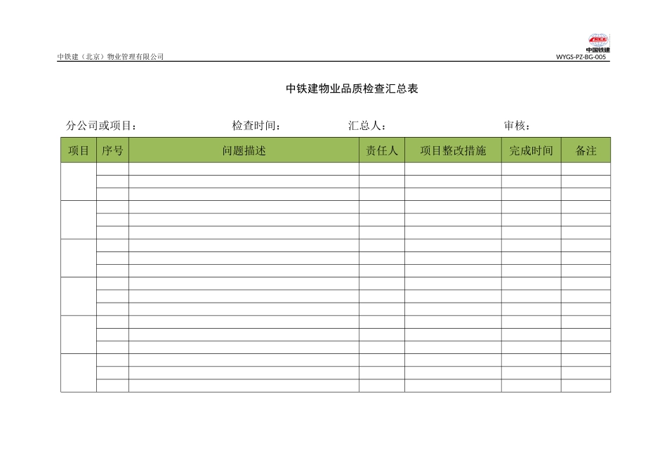 005品质检查汇总表.docx_第1页