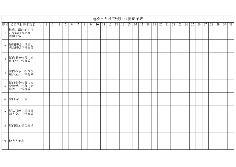 日常巡查表.xlsx_第1页