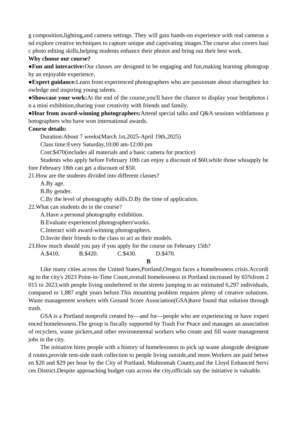 2025年3月黔东南州2025届高三模拟统测英语试卷.docx_第3页