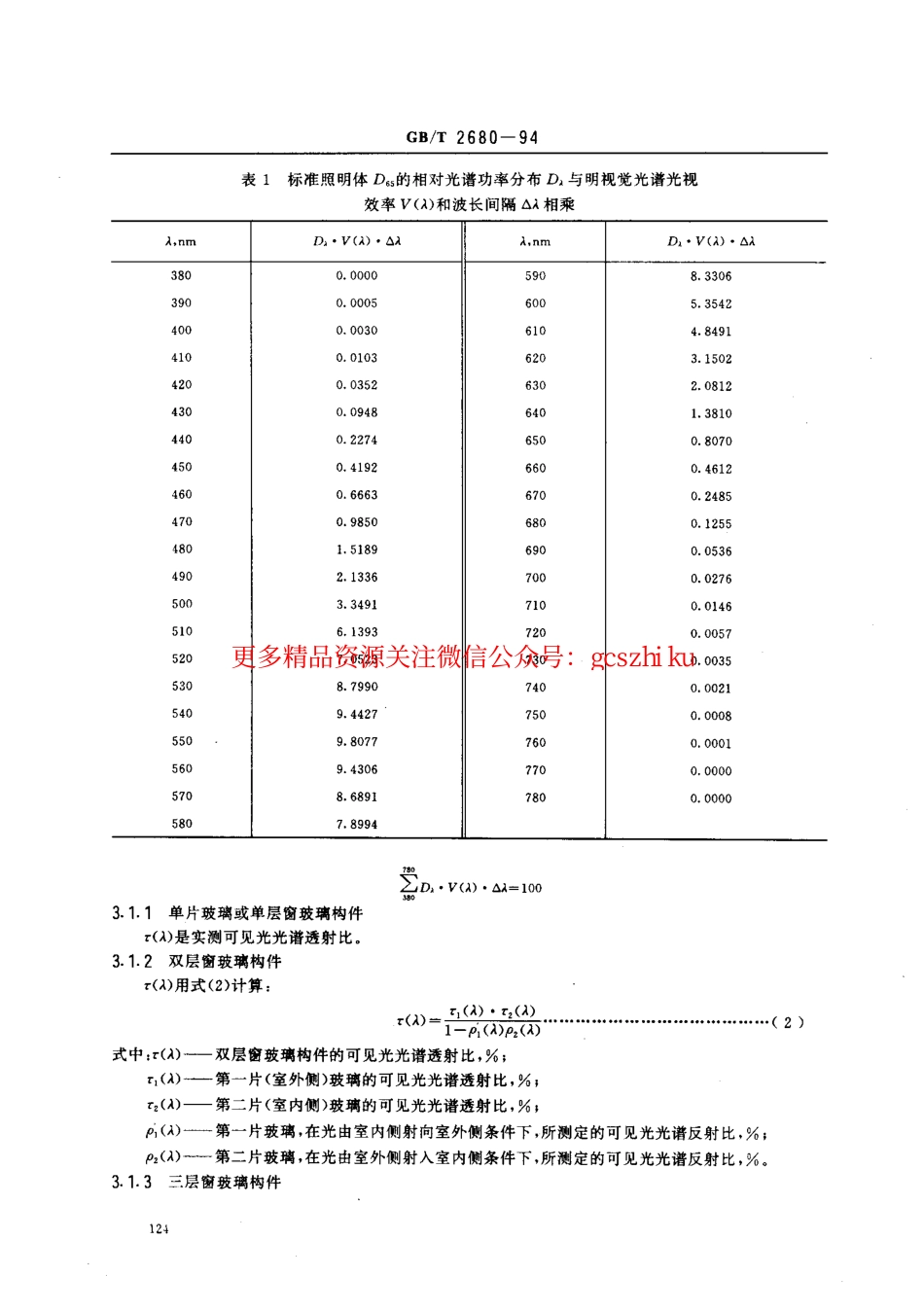 标准规范下载.GBT2680-1994 建筑玻璃 可见光透射比、太阳光直接透射比、太阳能总透射比、紫外线透射比及有关窗玻璃参数的测定.pdf_第3页