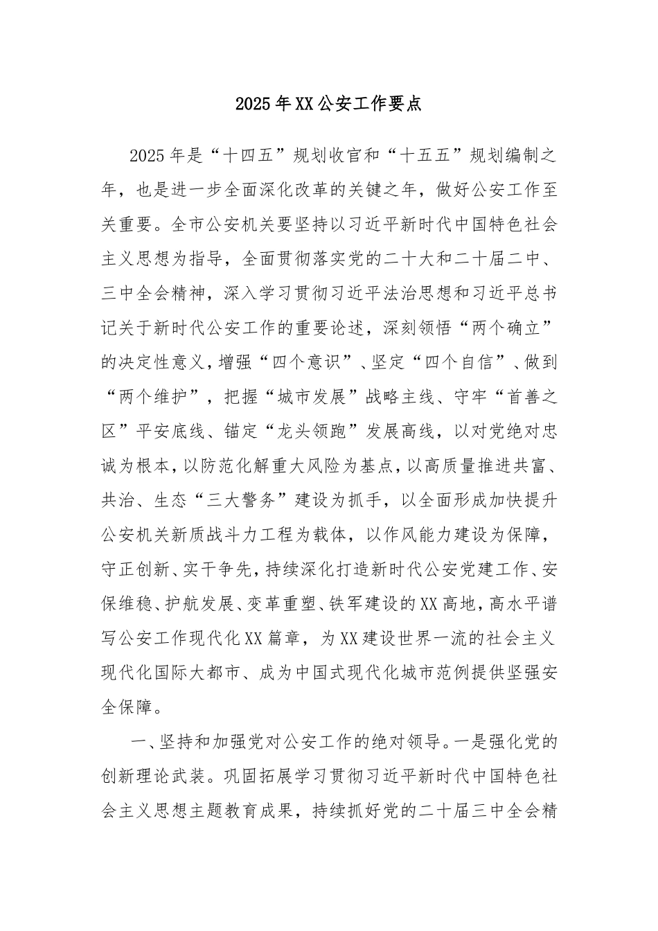 2025年公安工作要点.doc_第1页