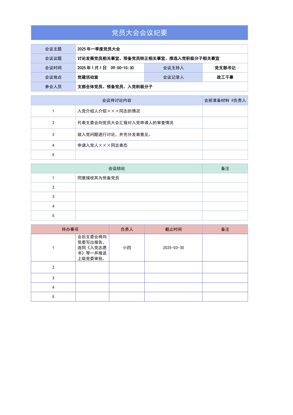 2025三会一课会议通知加会议纪要.doc_第1页
