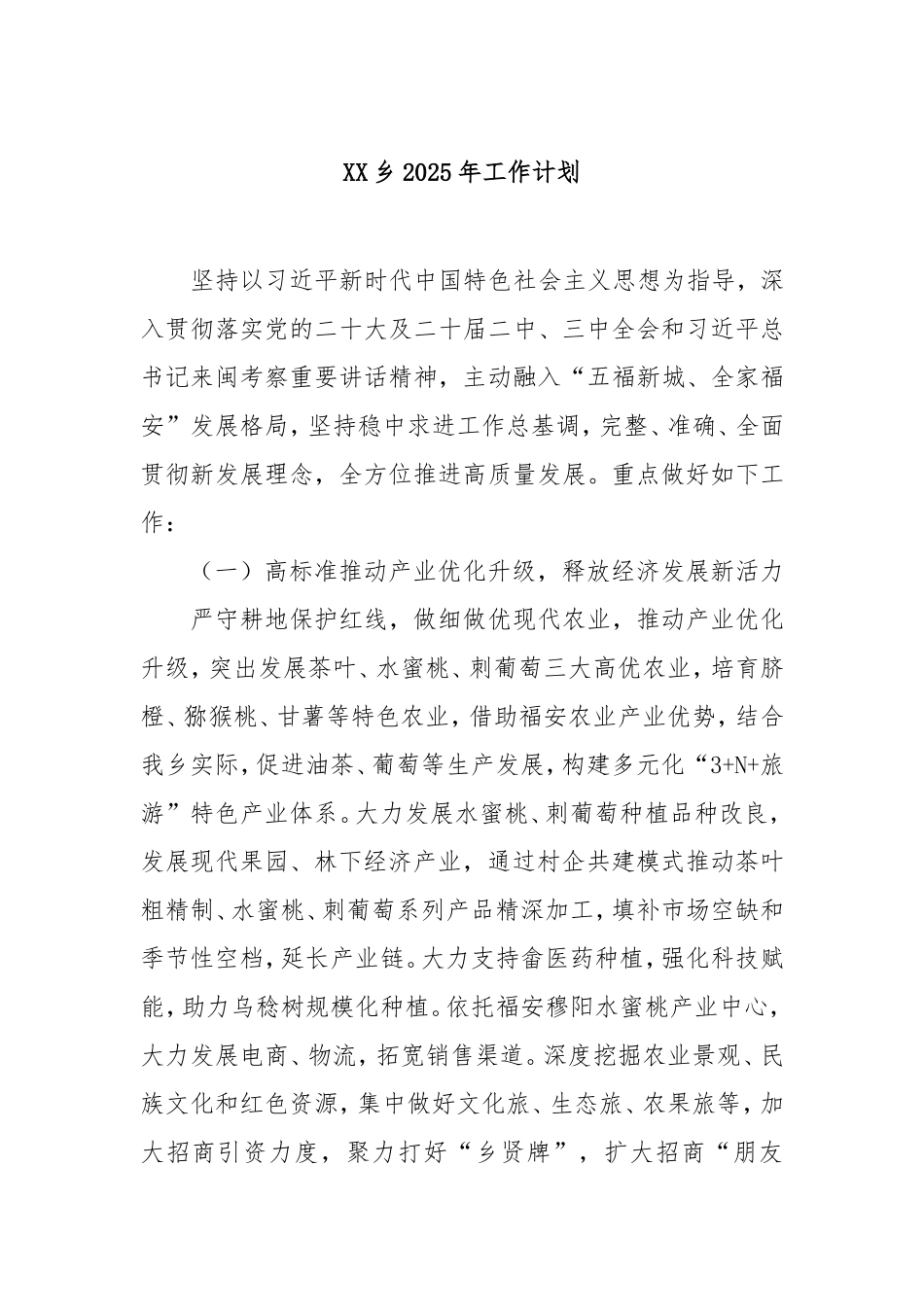乡2025年工作计划.doc_第1页