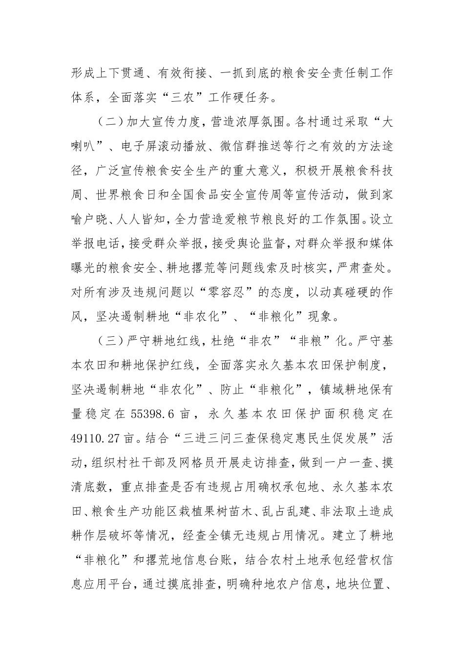 镇落实粮食安全责任制情况工作总结.doc_第2页