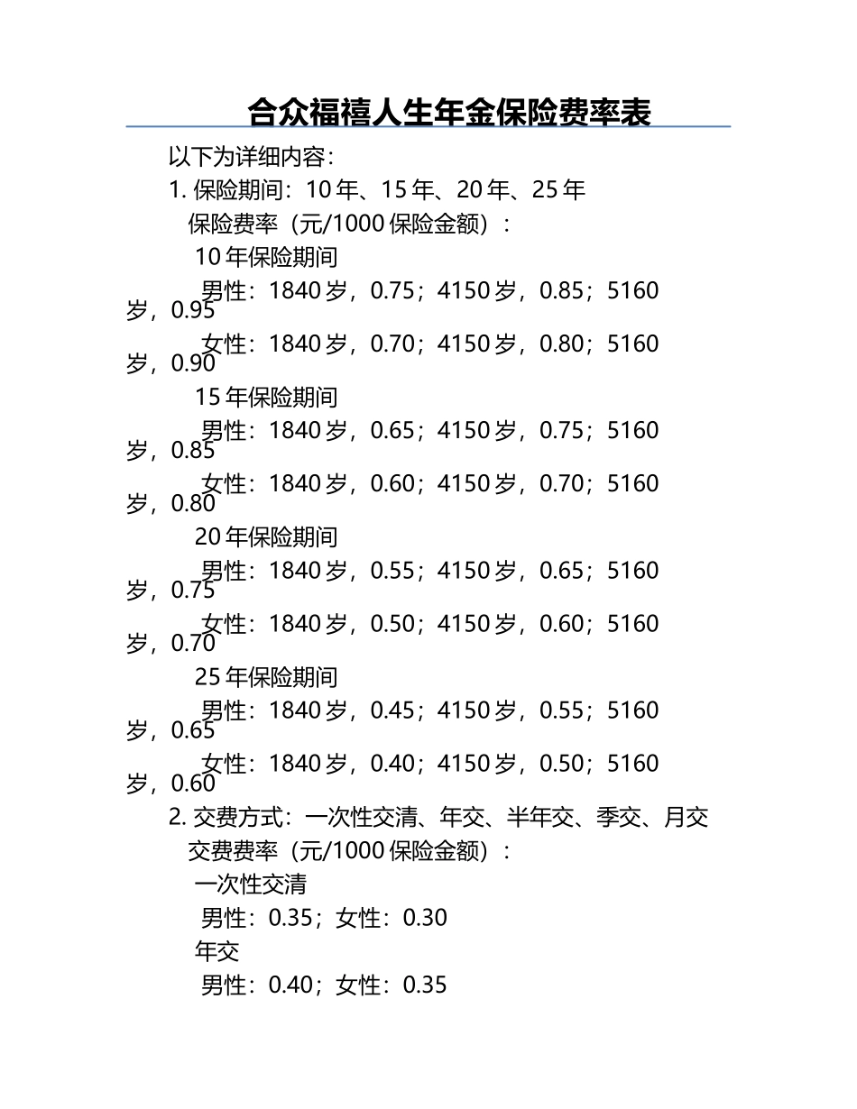 合众福禧人生年金保险费率表.docx_第1页