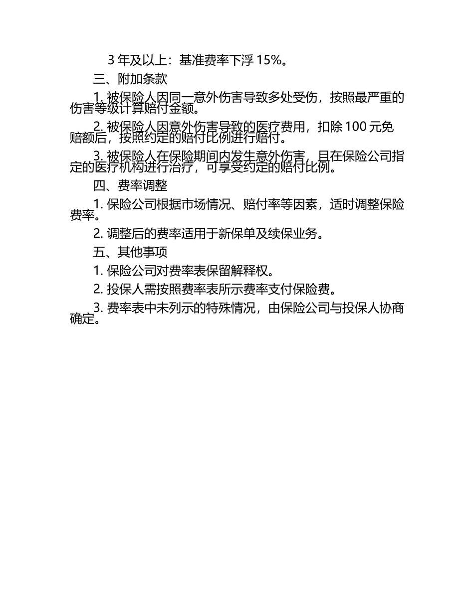 合众附加合家安享长期意外伤害医疗保险费率表.docx_第2页