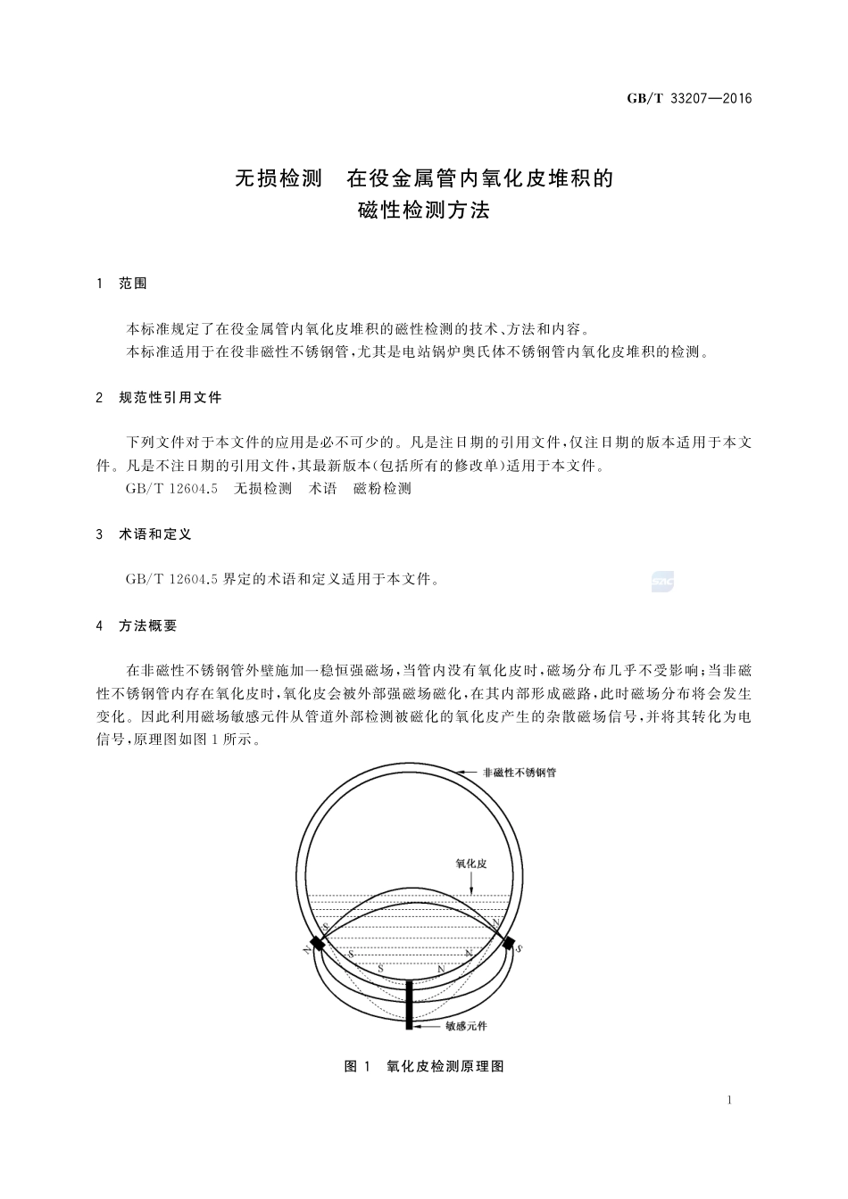 无损检测  在役金属管内氧化皮堆积的磁性检测方法33207-2016-gbt-cd-300.pdf_第3页