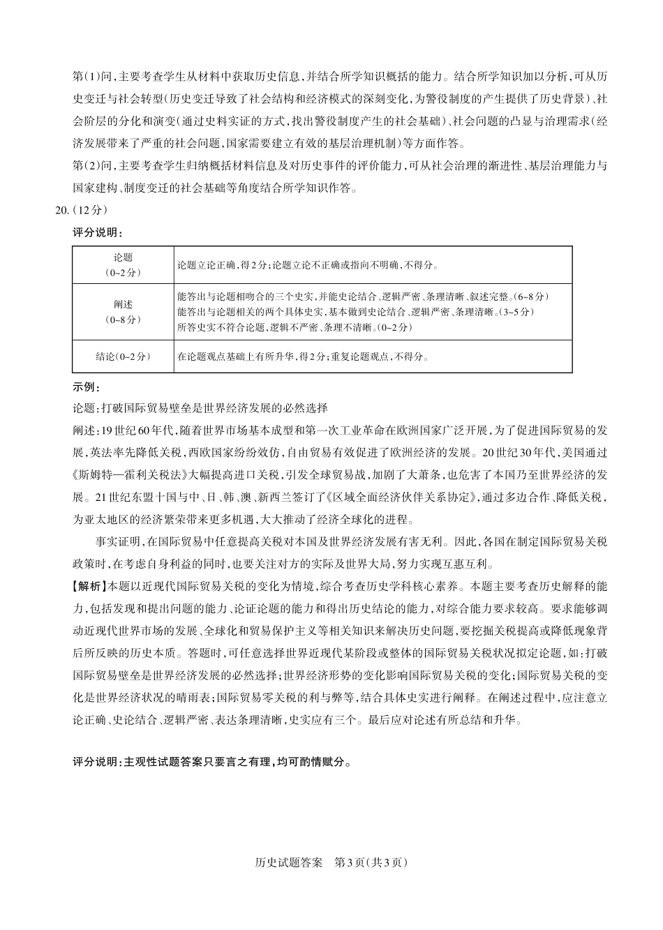 2025年山西高考省二模（冲刺卷）历史答案.pdf_第3页