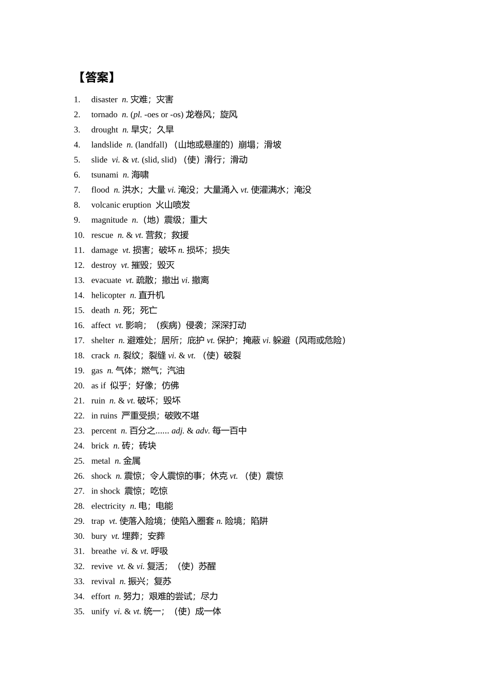 【单词默写卡片（英汉互译）】新人教版 必修一 Unit 4.doc_第3页