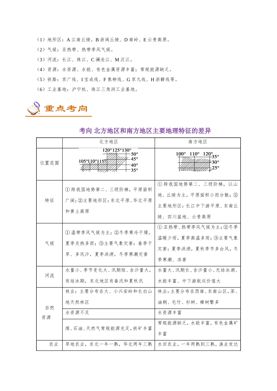 【高考地理考点专题】考点65 北方地区和南方地区.doc_第2页
