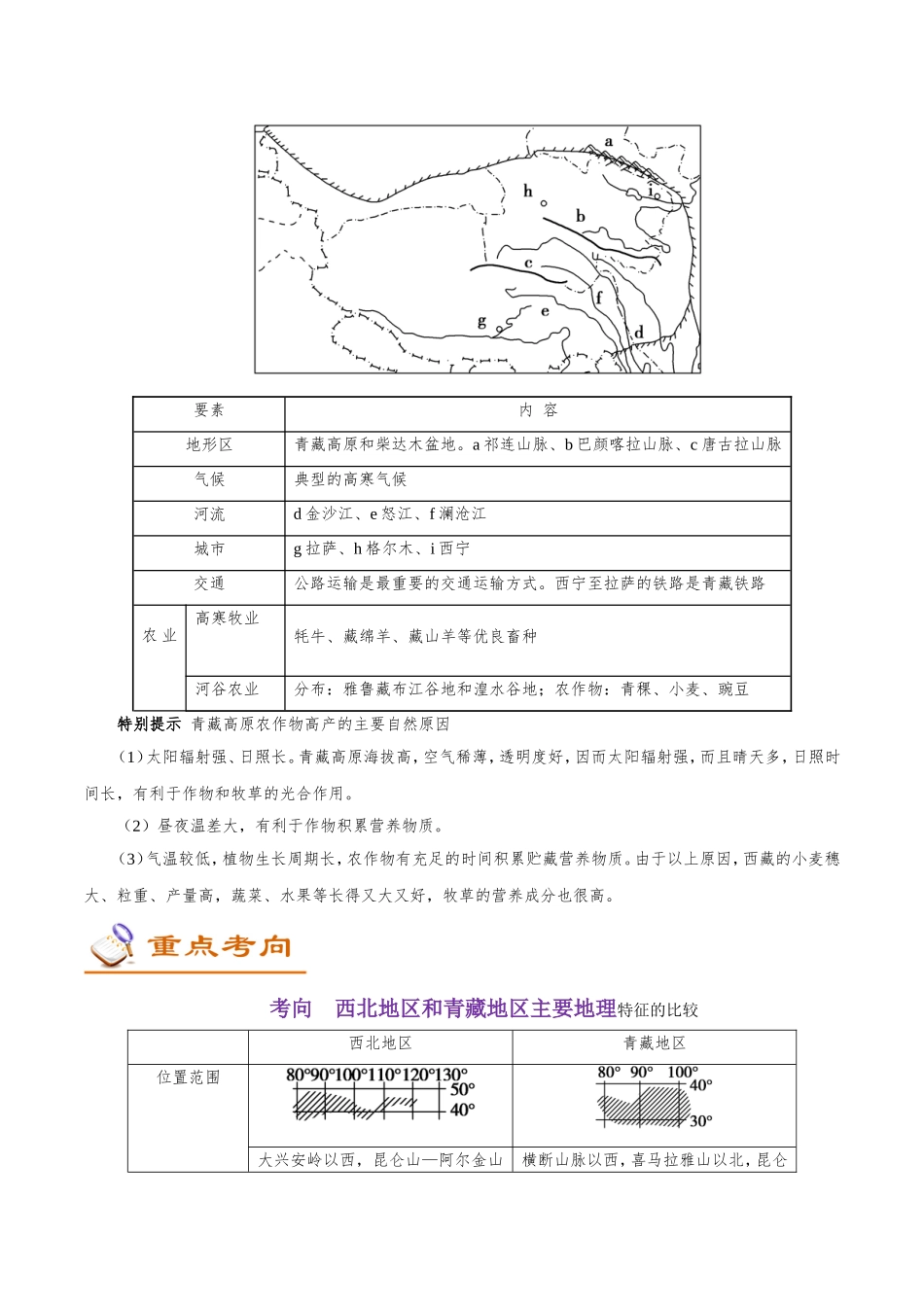 【高考地理考点专题】考点66 西北地区和青藏地区.doc_第2页