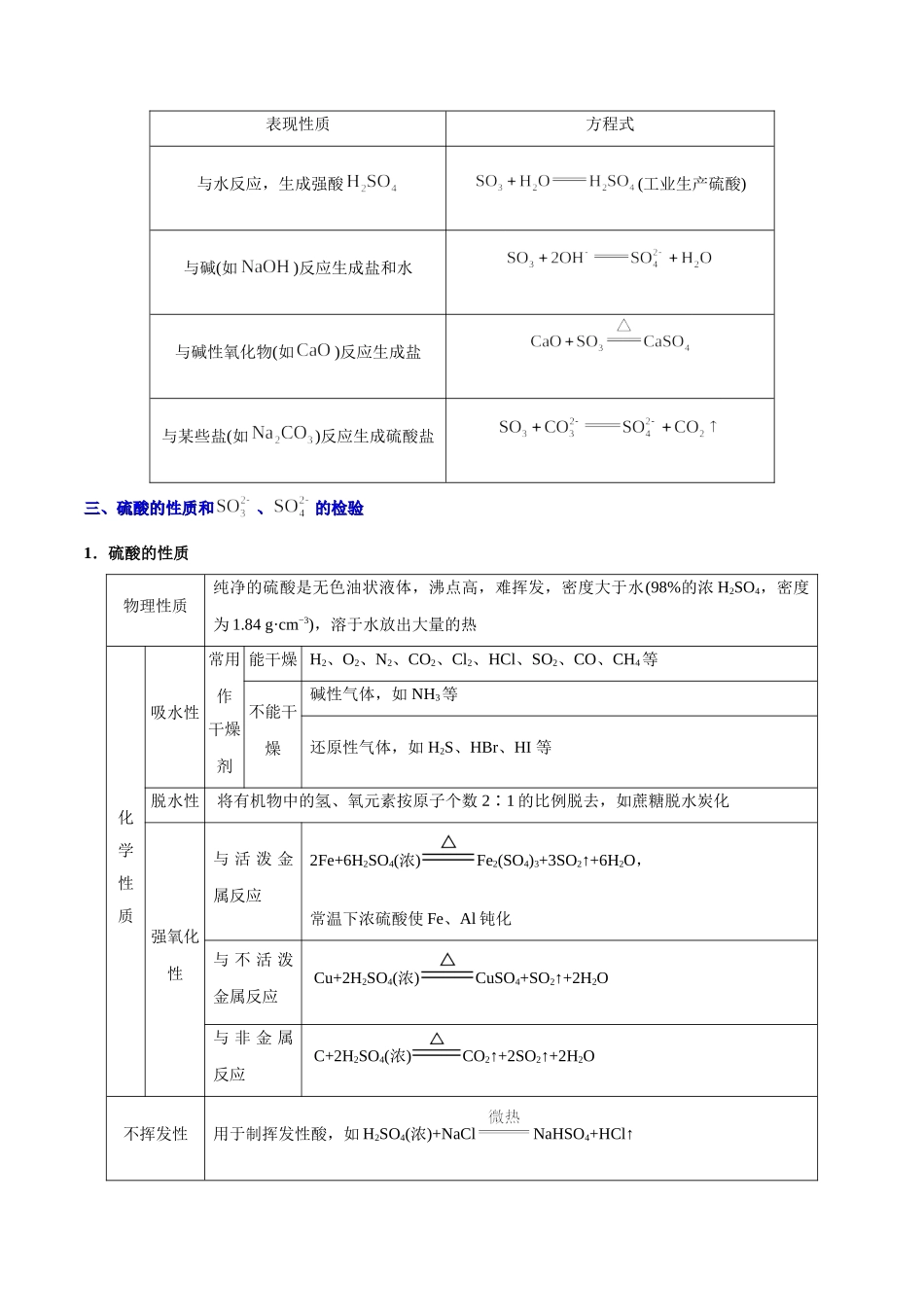 【高考化学考点专题】考点20 硫及其重要化合物.doc_第3页