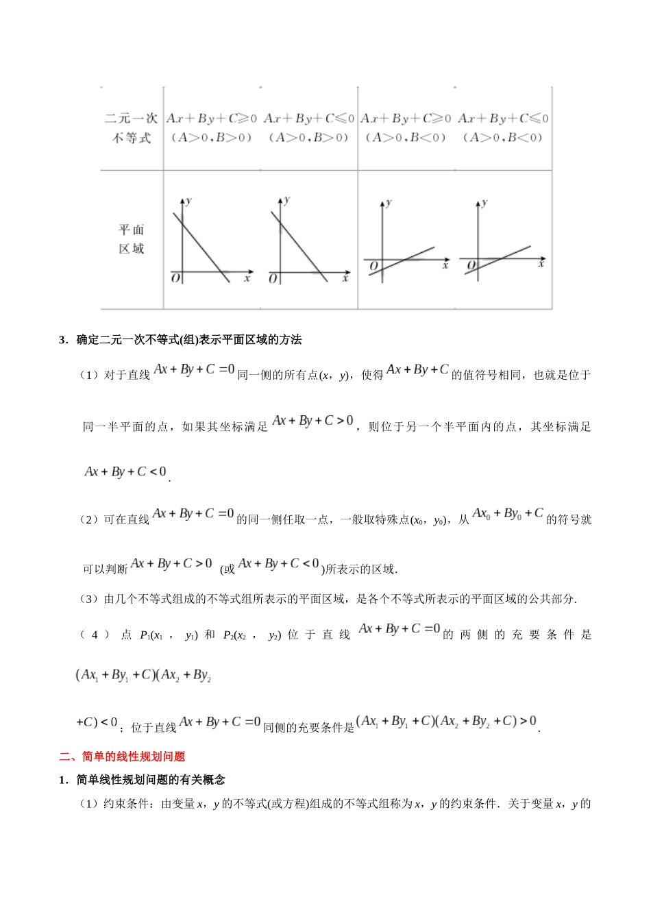 【高考理科数学考点专题】考点26 二元一次不等式（组）与简单的线性规划问题.docx_第2页