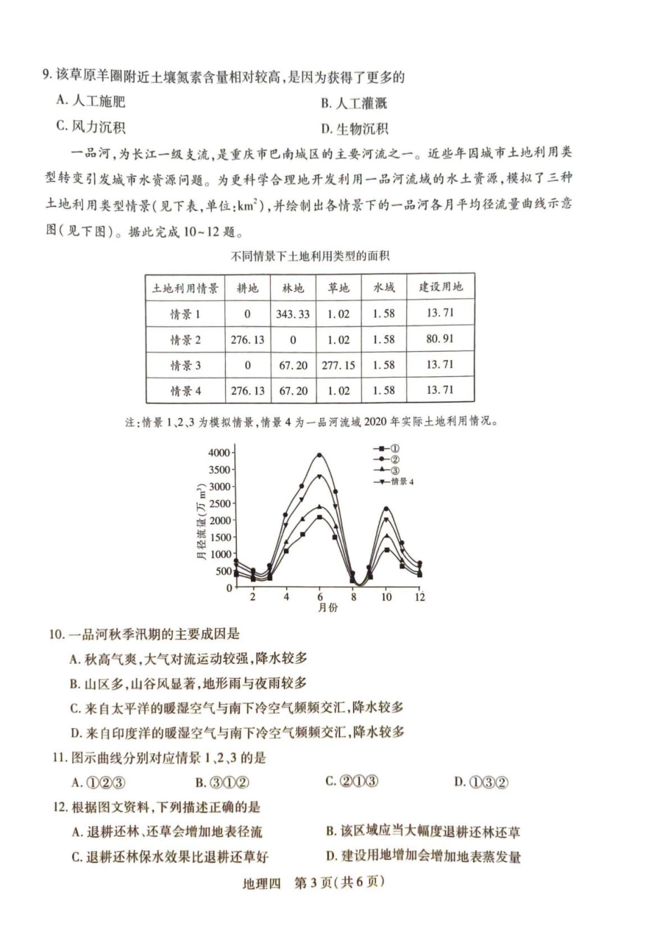 2025届名校学术联盟高三下学期模拟冲刺全科试题（四）地理试卷.pdf_第3页
