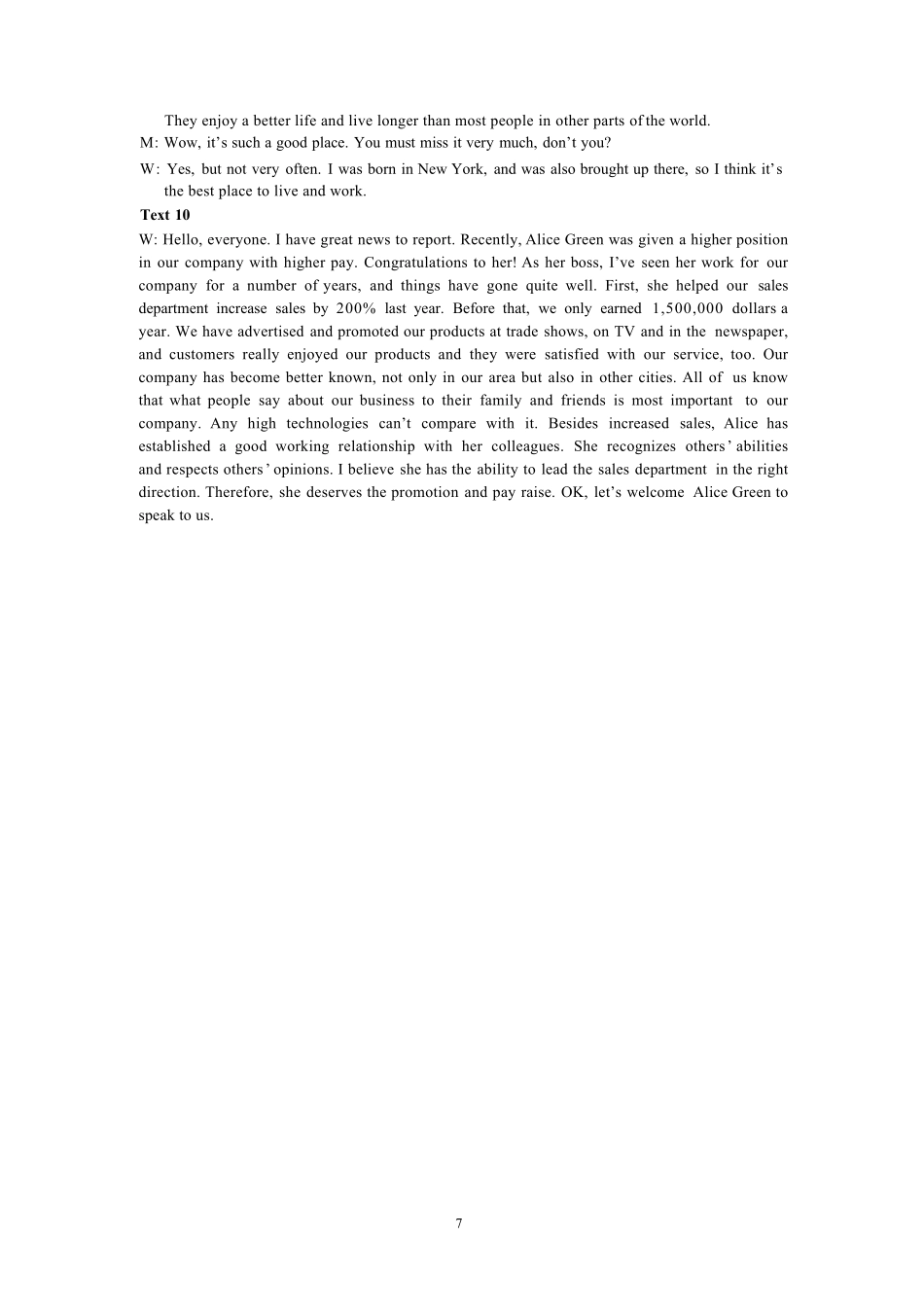重庆市万州二中2024-2025学年高一下学期期中考试 英语参考答案.pdf_第3页