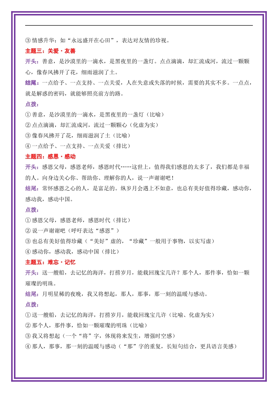 提分秘籍5：十大主题开头结尾范例点拨-淘宝-夺魁文化-2025年中考语文作文提分技巧.docx_第3页