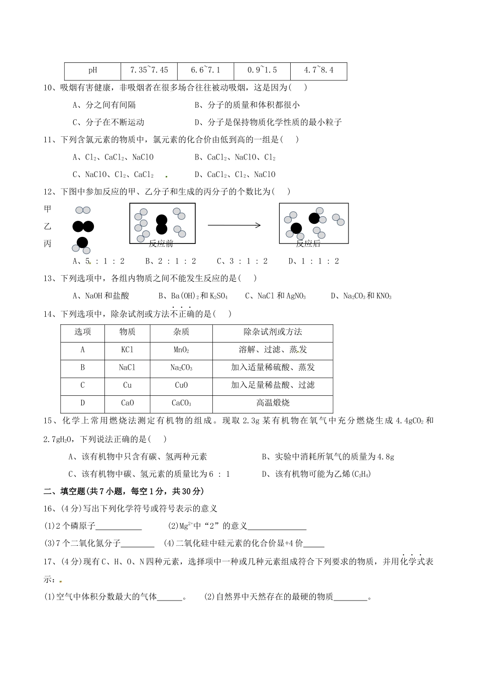 2015年西藏自治区中考化学真题.docx_第2页