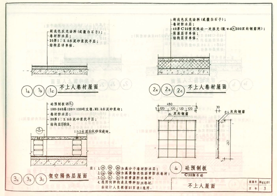 闽93J01 卷材防水屋面构造.PDF_第3页